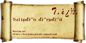 Tulipán Árpád névjegykártya