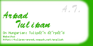 arpad tulipan business card